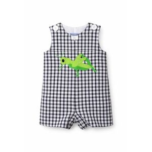 Kelly's Kids Jon Jon 12M Black White Gingham Grasshopper Shortall Outfit